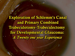 Exploration of Schlemm Canal and Primary Combined Trabeculotomy-Trabeculectomy for Developmental Glaucoma: A 21-Year Experience Exploration of Schlemm Canal and Primary Combined Trabeculotomy-Trabeculectomy for Developmental Glaucoma: A 21-Year Experience