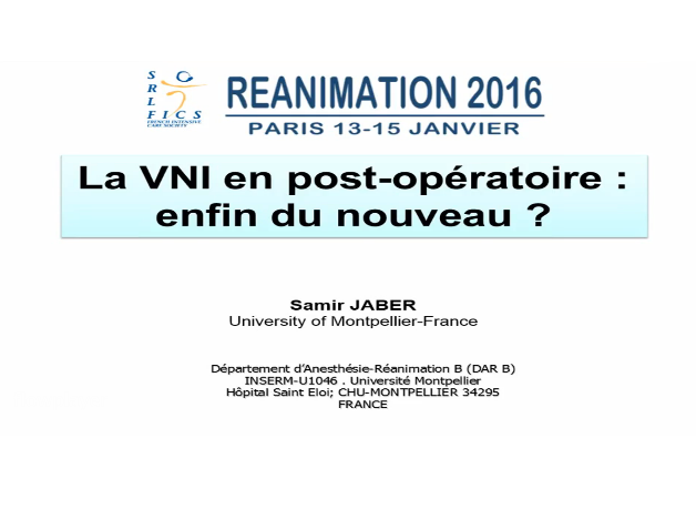 VNI dans l'hypoxémie : de réelles avancées ? (4) VNI dans l'hypoxémie : de réelles avancées ? (4)