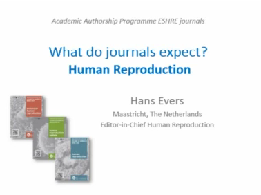 What do journals expect? Human Reproduction