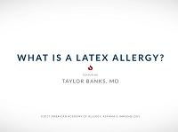 What is a latex allergy?