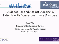What is the evidence for stenting in patients with connective tissue disorder
