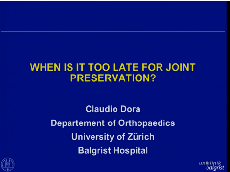 When is it too late for joint preservation?