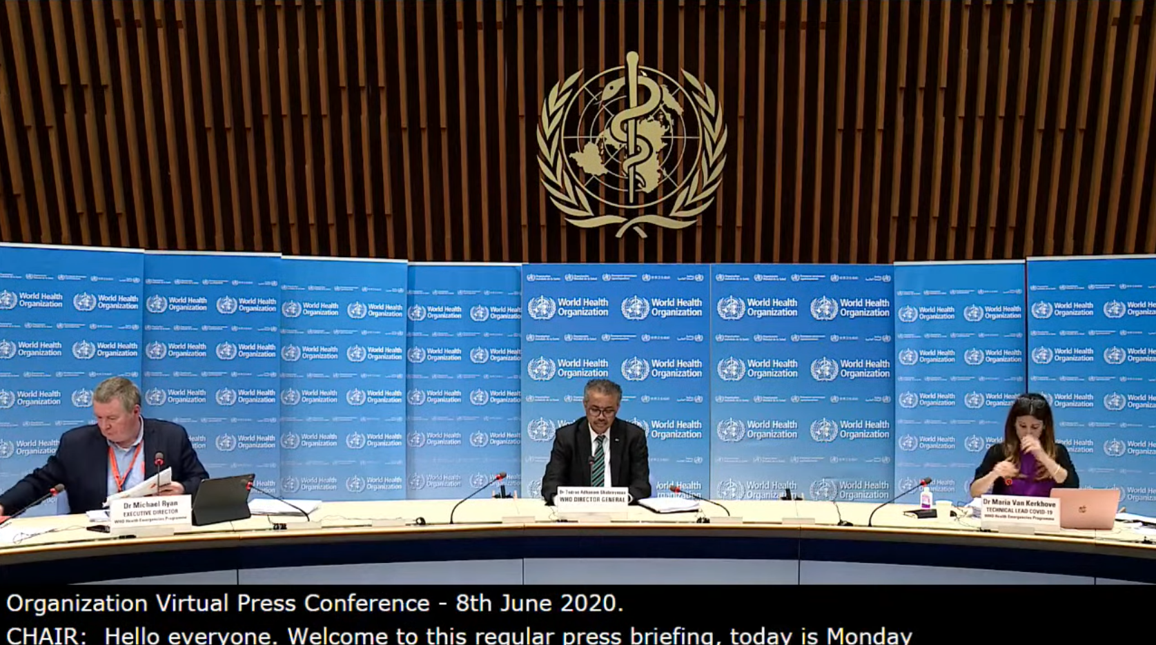 WHO media briefing on COVID-19