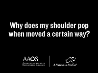 Why does my shoulder pop when moved a certain way? Why does my shoulder pop when moved a certain way?