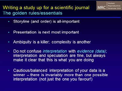 Writing a study up for a scientific journal Writing a study up for a scientific journal